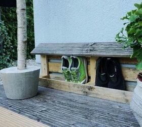 s 14 of the most impressive ways to transform a pallet right now, Store shoes in an outdoor rack