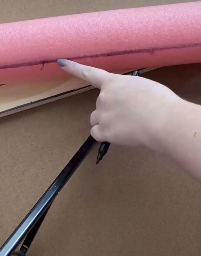 pool noodle headboard