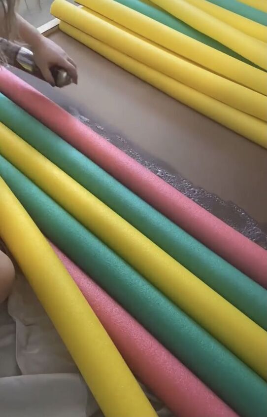 pool noodle headboard