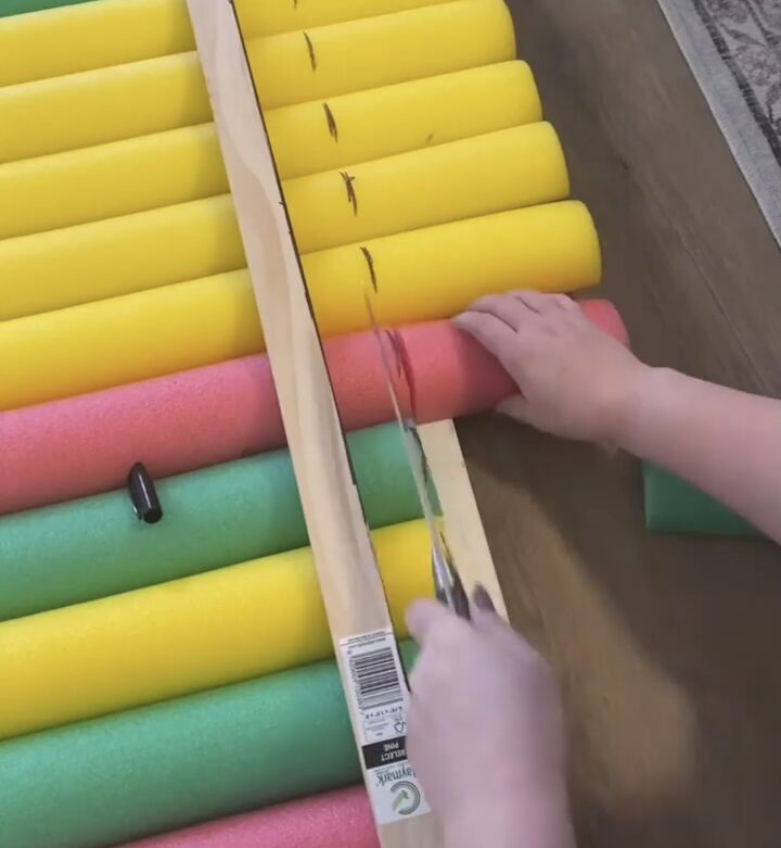 pool noodle headboard