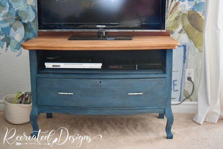 turn that old dresser into the perfect tv stand