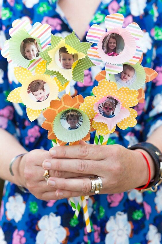 25 ideas de regalos para el da de la madre que harn que tu madre se sienta especial, Regalos de ni os para el D a de la Madre Ramo de flores de papel