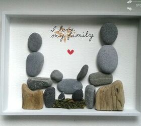 s 25 mother s day gift ideas that ll make your mom feel special, A unique family portrait made from pebbles