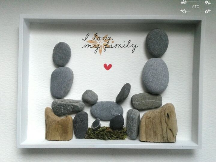 s 25 mother s day gift ideas that ll make your mom feel special, A unique family portrait made from pebbles