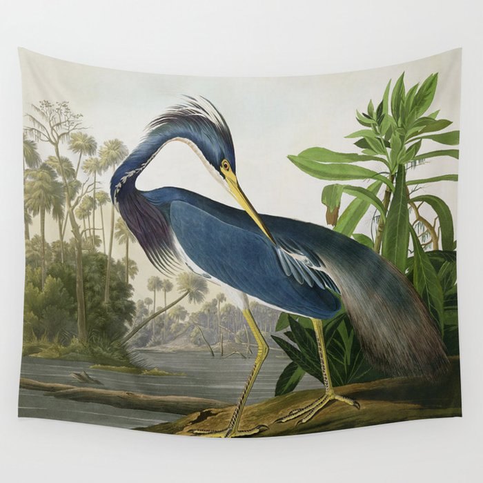 arte de pared a gran escala de bricolaje, Puedes pedir este tapiz Audubon vintage aqu