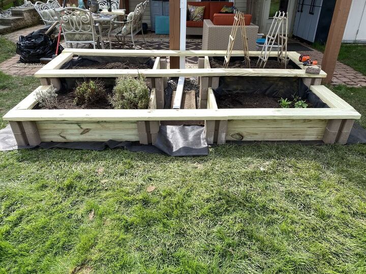 como fazer uma cama de jardim elevada de dois nveis