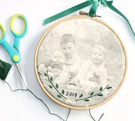 s 16 beautiful photo gift ideas for mom, A sweet embroidered ornament
