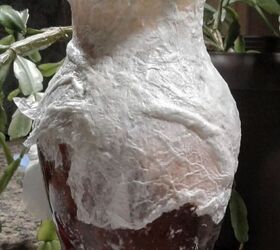 super easy way to turn a glass vase into vintage pottery, Wrinkles and Bumps