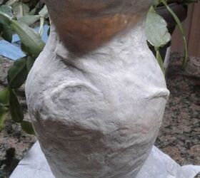 super easy way to turn a glass vase into vintage pottery, Close Up of Paper Mache