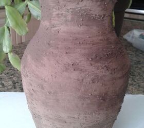 Super Easy Way to Turn a Glass Vase Into Vintage Pottery