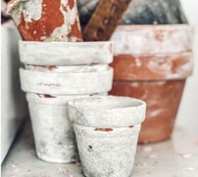 spring thrift store decor how to age terracotta pots