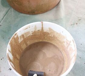 diy aging terracotta pots