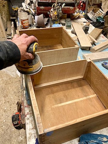 repurposed dresser converted to bathroom vanity