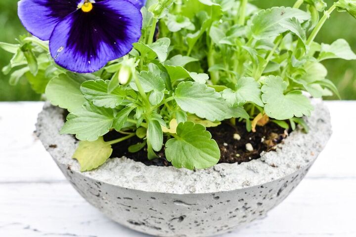 how to make a diy concrete bowl planter