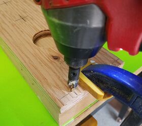 post, A 10 countersink bit makes quick work of drilling the holes for the button plugs