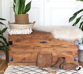 Easy Wooden Trunk Makeover - How To Create A Modern Industrial Look