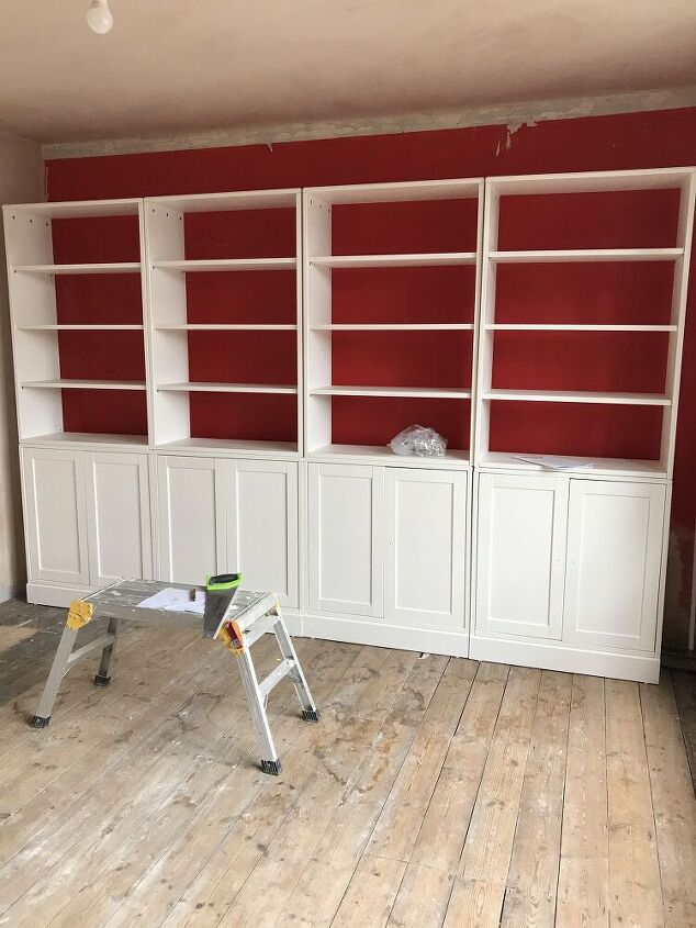 bespoke looking bookcase for ikea prices, Four Ikea Havsta Units