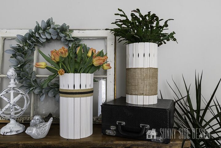 14 maneiras verdadeiramente bonitas de mostrar flores para a me no domingo, Como fazer um vaso de plantas de madeira simples que super f cil