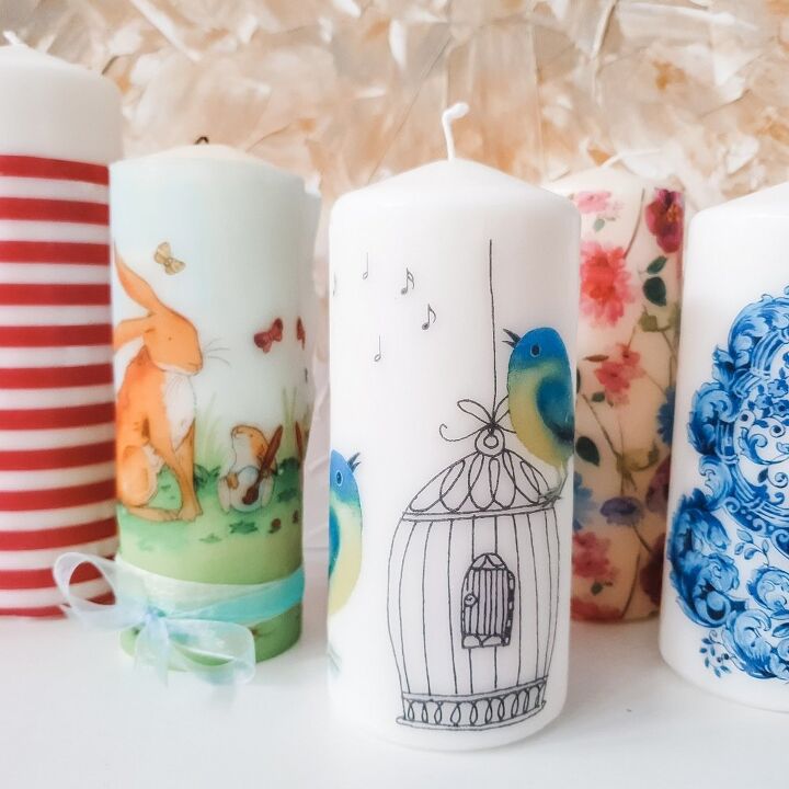 how to diy printed candles