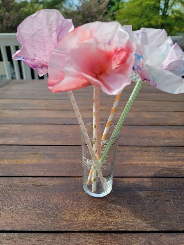 manualidades de ramos de flores con nios