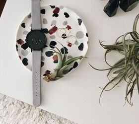 s 20 beautiful decor ideas for your end tables nightstands, A trendy terrazzo jewelry bowl