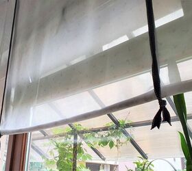 s 15 money saving curtain hacks that are too good to ignore, Get pretty rolled shades using a stick