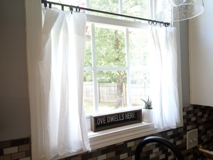 s 15 money saving curtain hacks that are too good to ignore, Use flour sack towels as curtains