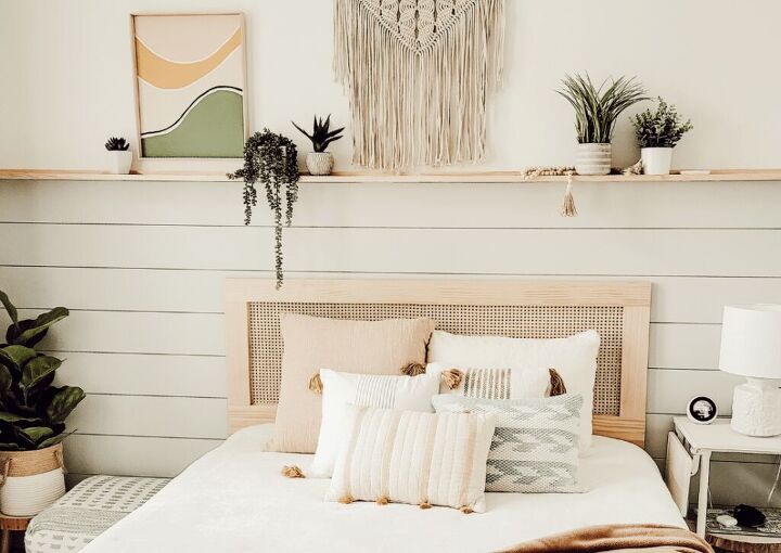s 14 fun ways to update your kids rooms without hurting your wallet, Put up Boho farmhouse shiplap