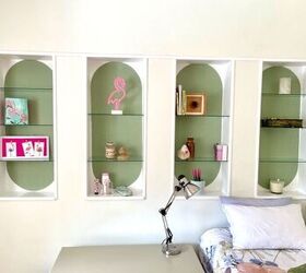 s 14 fun ways to update your kids rooms without hurting your wallet, Add bright backing to bookshelves