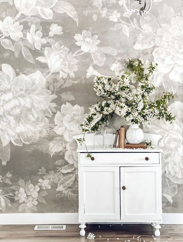 entryway makeover using wallpaper from photowall