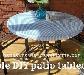 dollar store patio table diy tablecloth