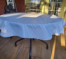 dollar store patio table diy tablecloth