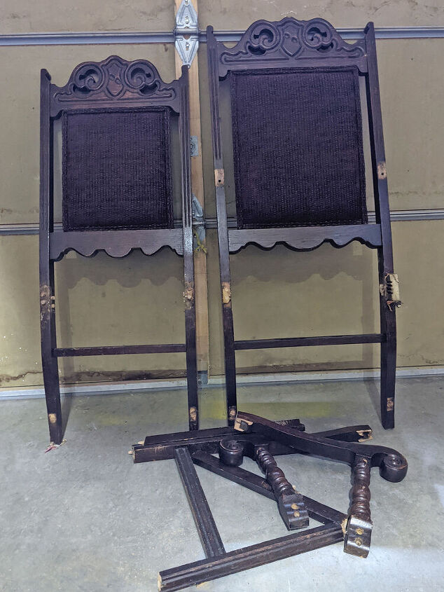 drab old dining chairs repurposed in fun patio furniture, Restos