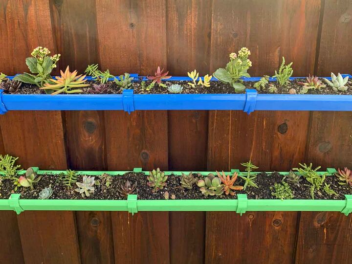 s get your hands dirty this spring with these 20 garden ideas, A bright rain gutter garden