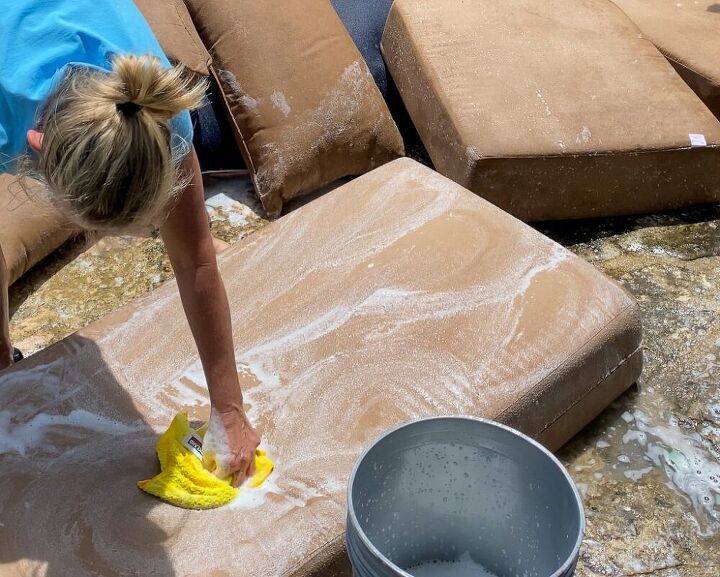how to clean your outdoor patio cushions