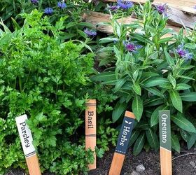 add instant charm to your yard with easy to make garden labels, The finished garden labels