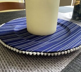 old cracked charger plate into a home decorative platter