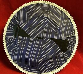 old cracked charger plate into a home decorative platter