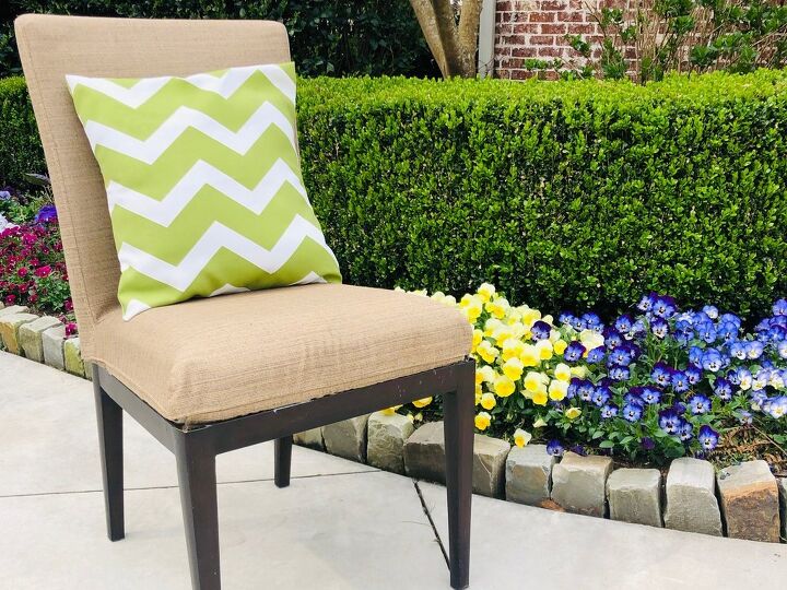 s the top 17 ways to improve your outdoor space before summer, Reupholster your worn out patio chairs