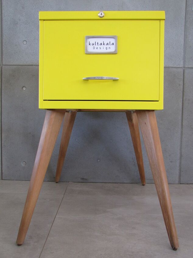 s 15 clever ways you never thought to use your old furniture, Turn a file cabinet drawer into a side table