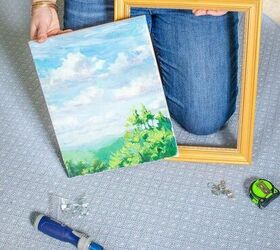 the simple way to frame a painting with offset clips