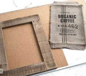 How she gets bonus storage using a burlap sack and some wood boards