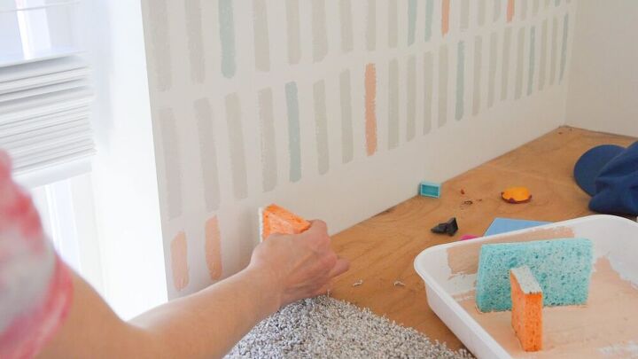 papel de parede de imitao tcnica de pintura com esponja