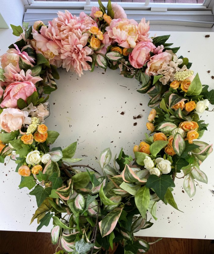 soft sherbet colored summer wreath