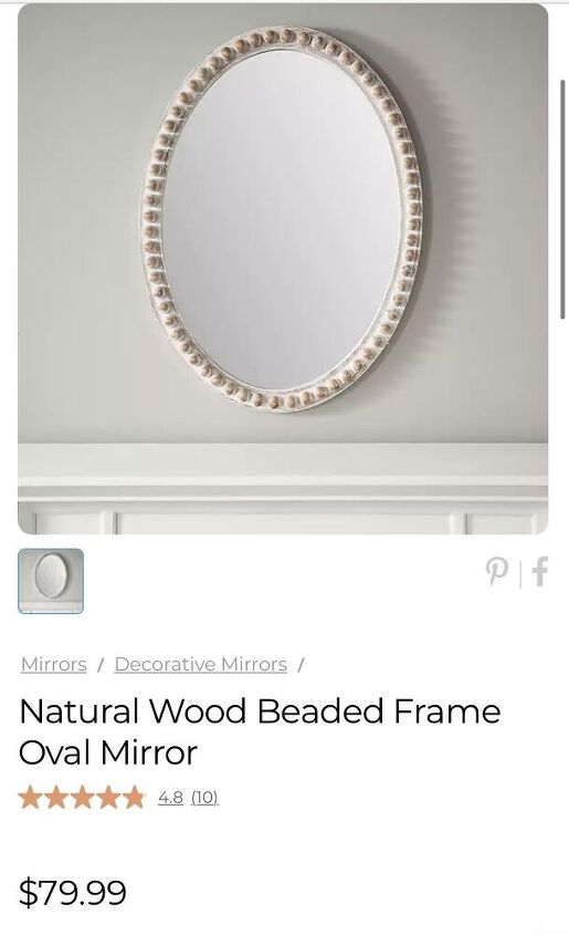 espejo de madera con cuentas diy