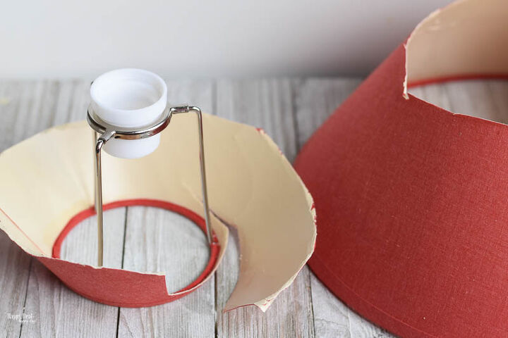 how to upcycle a thrift store lampshade