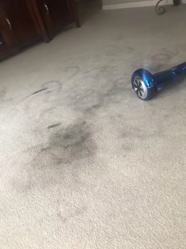 help me how do i get this hoverboard stain off carpet