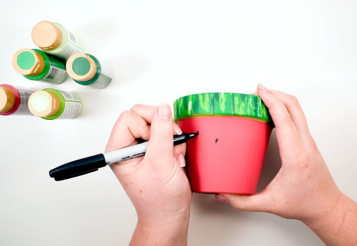 como fazer vasos de terracota pintados idias de vasos pintados com melancia