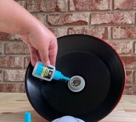 Spread glue inside a pendant light for this effortless, 20-minute hack