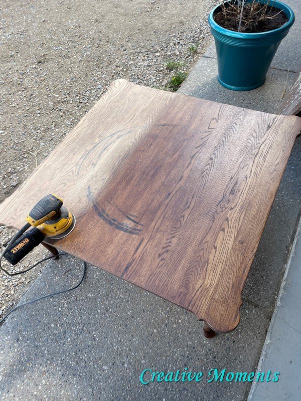 how i removed a huge water stain on wood